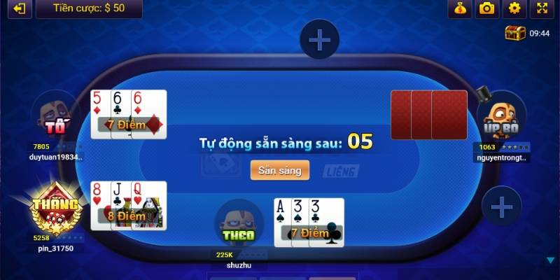 Cách chơi bài liêng online tại cổng game Vinwin