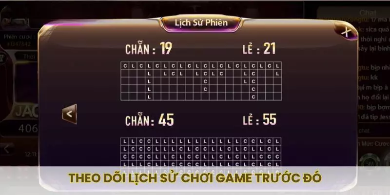 Theo dõi lịch sử chơi game trước đó